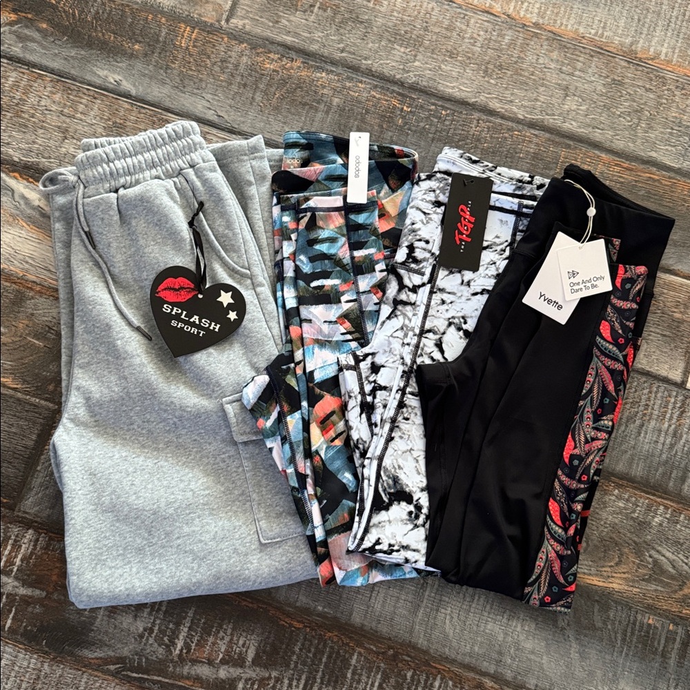 Women's medium Leggings and pants lot. Mixed brands all NWT